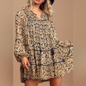 Free People Flowy Sparkly Sheer Dress